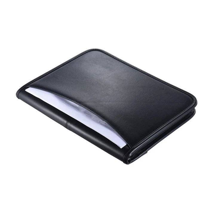 PU Leather Compendium Zippered Closure PU Leather Compendium Zippered Closure